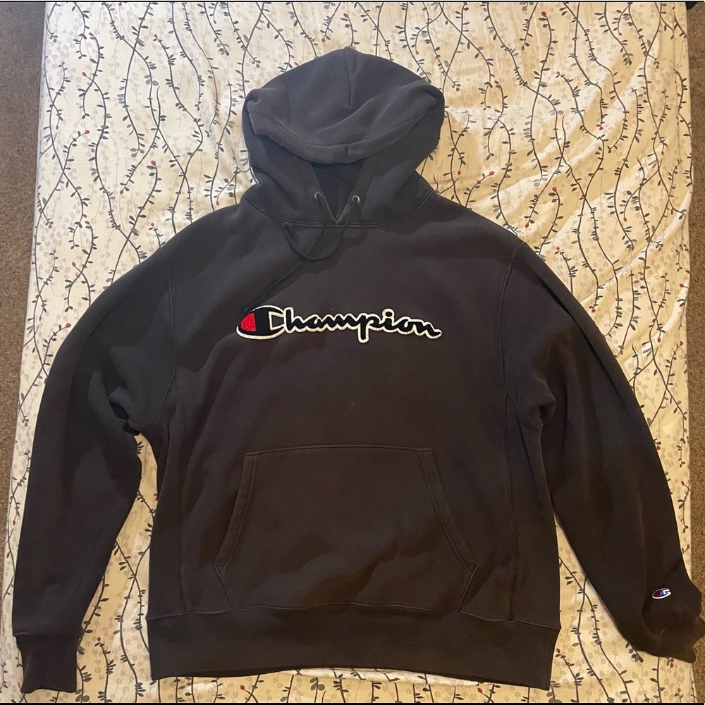 Large champion reverse weave hoodie